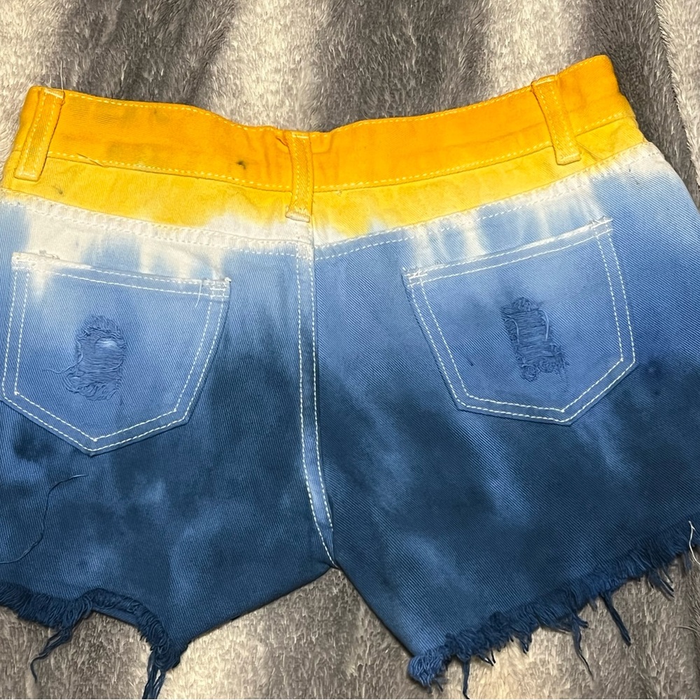 Blue and gold Park and Madison Jean shorts